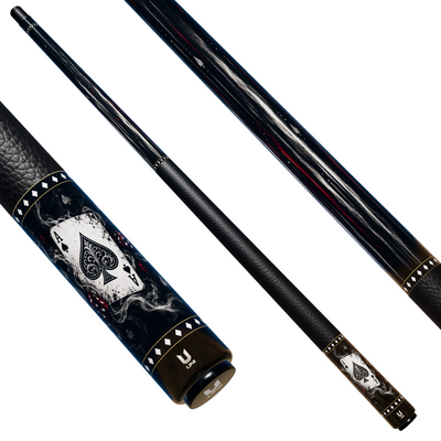 Uni Ace of Spades Carbon Fiber Pool Cue | Poker Theme
