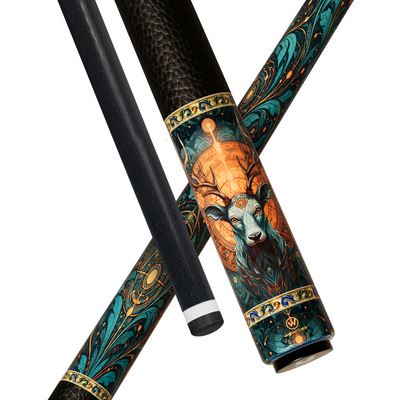 Wowcue Mystic Stag Glass Fiber Pool Cue | Enchanted Forest Mandala