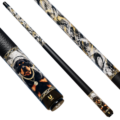 Uni Rottweiler Carbon Fiber Pool Cue | Dog Art