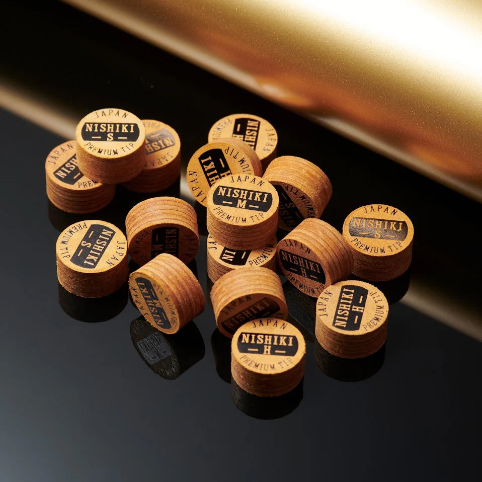NISHIKI PREMIUM POOL CUE TIP - BROWN