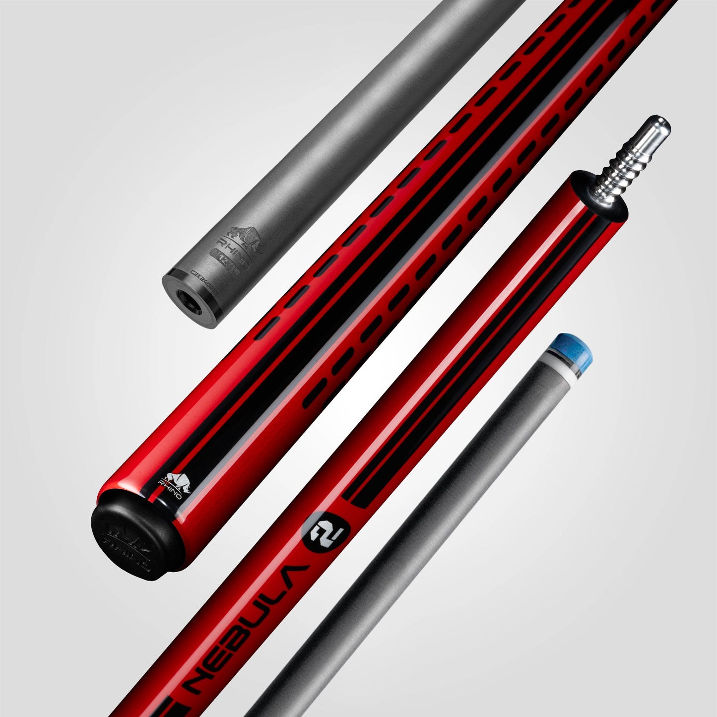 Nebula 2 Pool Cue - Crimson Red - 3D Grip