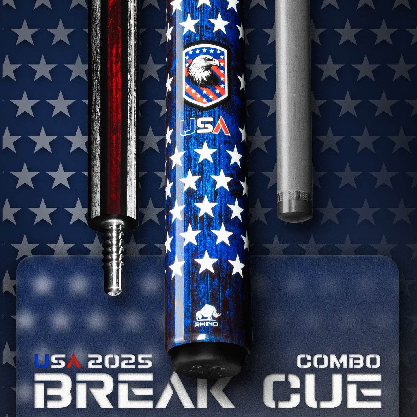 USA 2025 COMBO: Pool Cue + Jump Cue + Break Cue