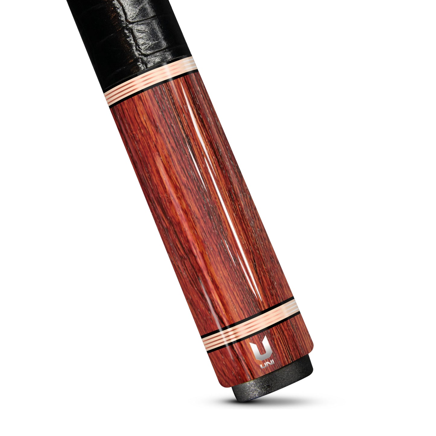 Heritage Cocobolo Carbon Fiber Pool Cue - Classic Ivory Point Inlay & Exotic Wood Grain