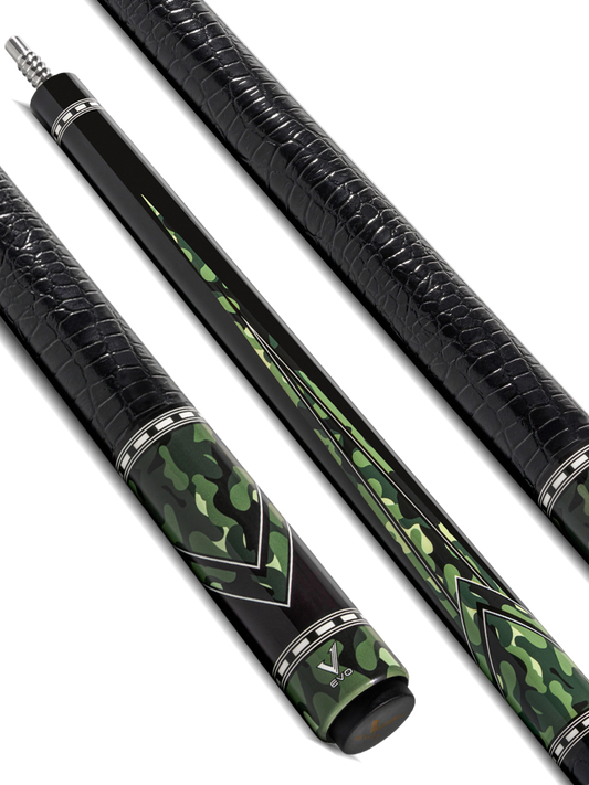 EVO RECON POOL CUE - VIPER - LEATHER WRAP