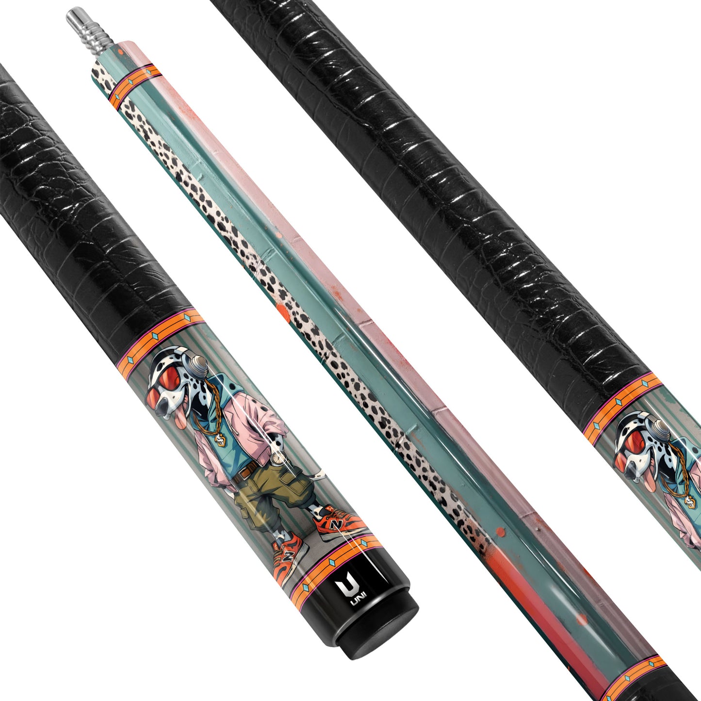 Urban Dalmatian Elite Carbon Fiber Pool Cue - High-Street Fashion & Animal Print Design Stick