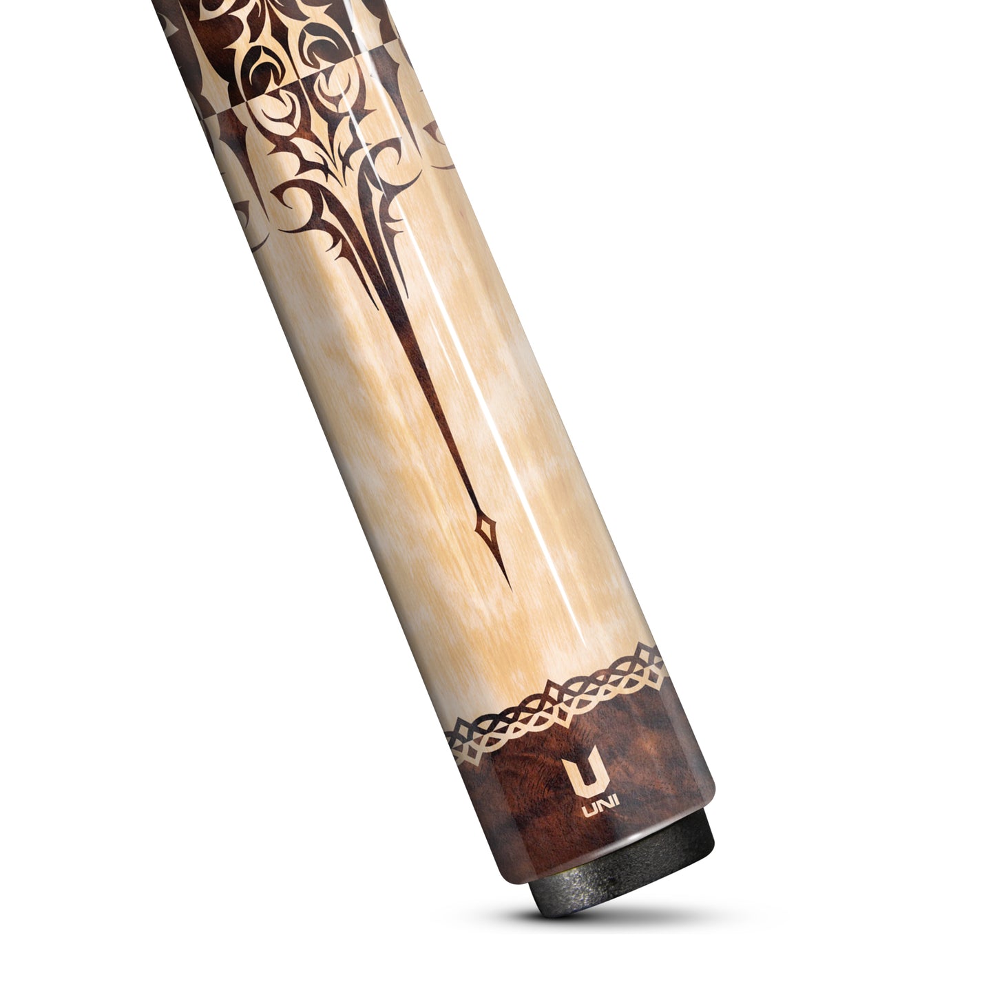 Viking Style Carbon Fiber Pool Cue – Artist-Designed Celtic Edition
