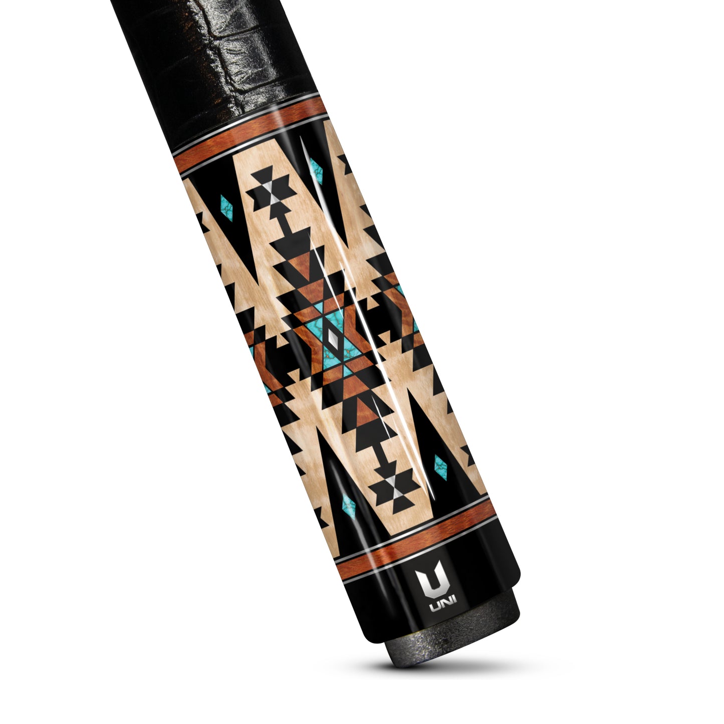 Native American Pattern Carbon Fiber Pool Cue – Artist-Designed Edition