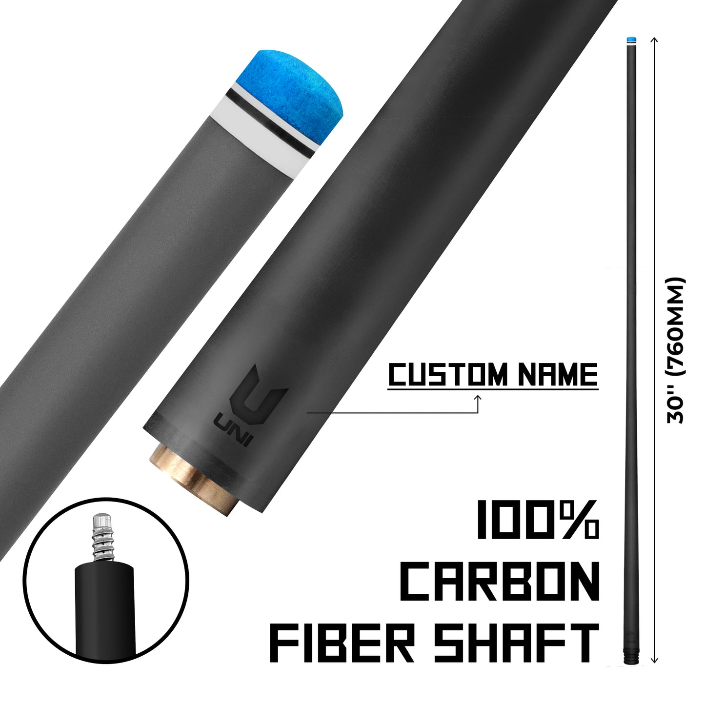 Native American Pattern Carbon Fiber Pool Cue – Artist-Designed Edition