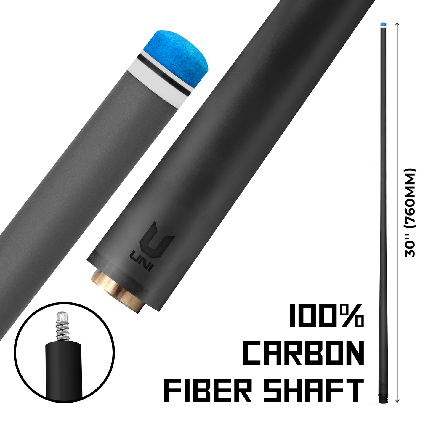 Luxury Diamond Inlay Artist-Designed Carbon Fiber Pool Cue