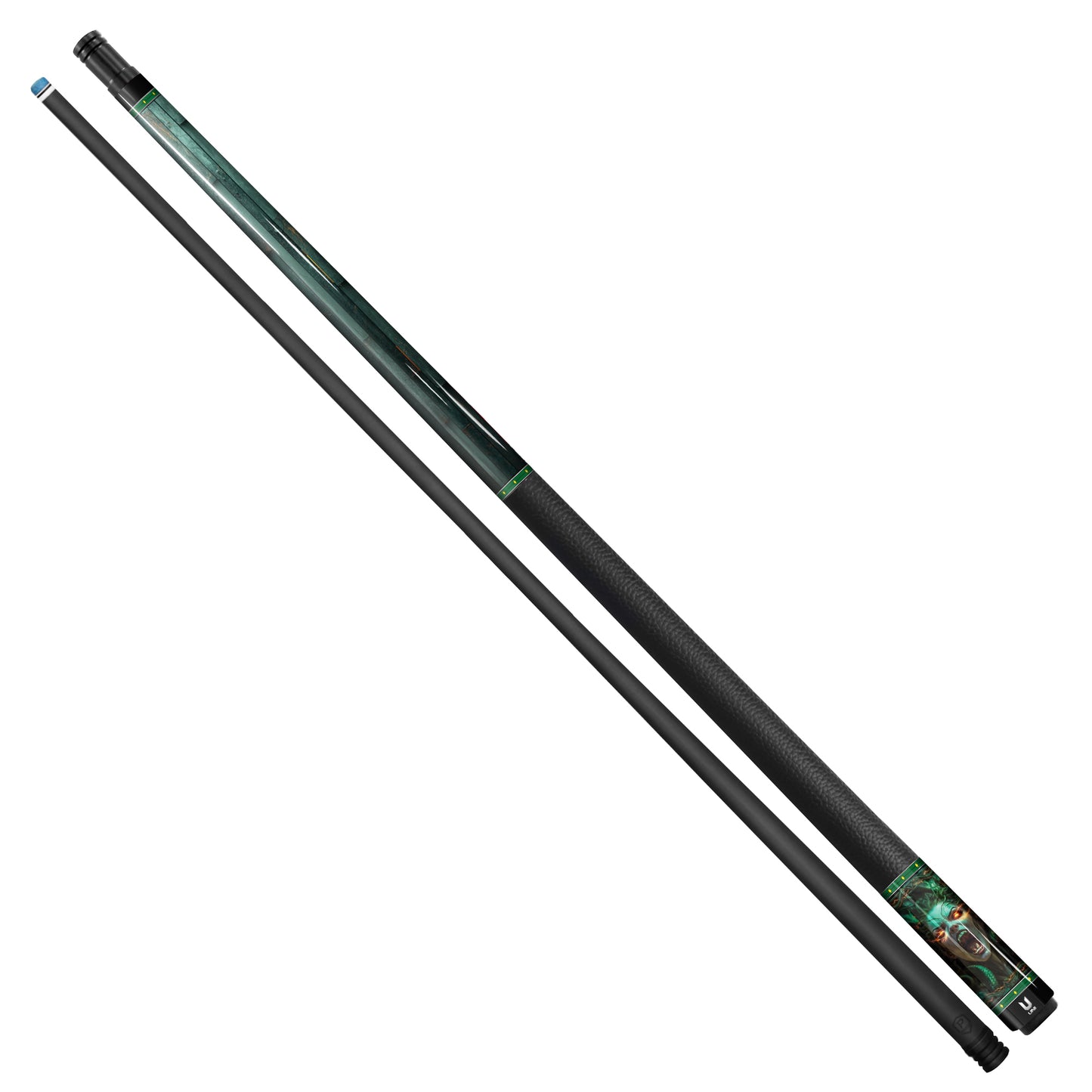 The 'Forest Medusa' Pro Carbon Fiber Pool Cue – Malachite Patina, Magma Inlays, & Zero Deflection Performance