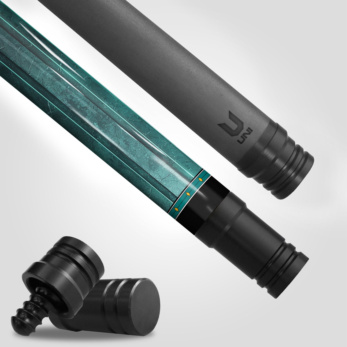Medusa "Deep Abyss" Carbon Fiber Pool Cue – Emerald & Cyan Glow Design – Ultimate Precision & Low Deflection