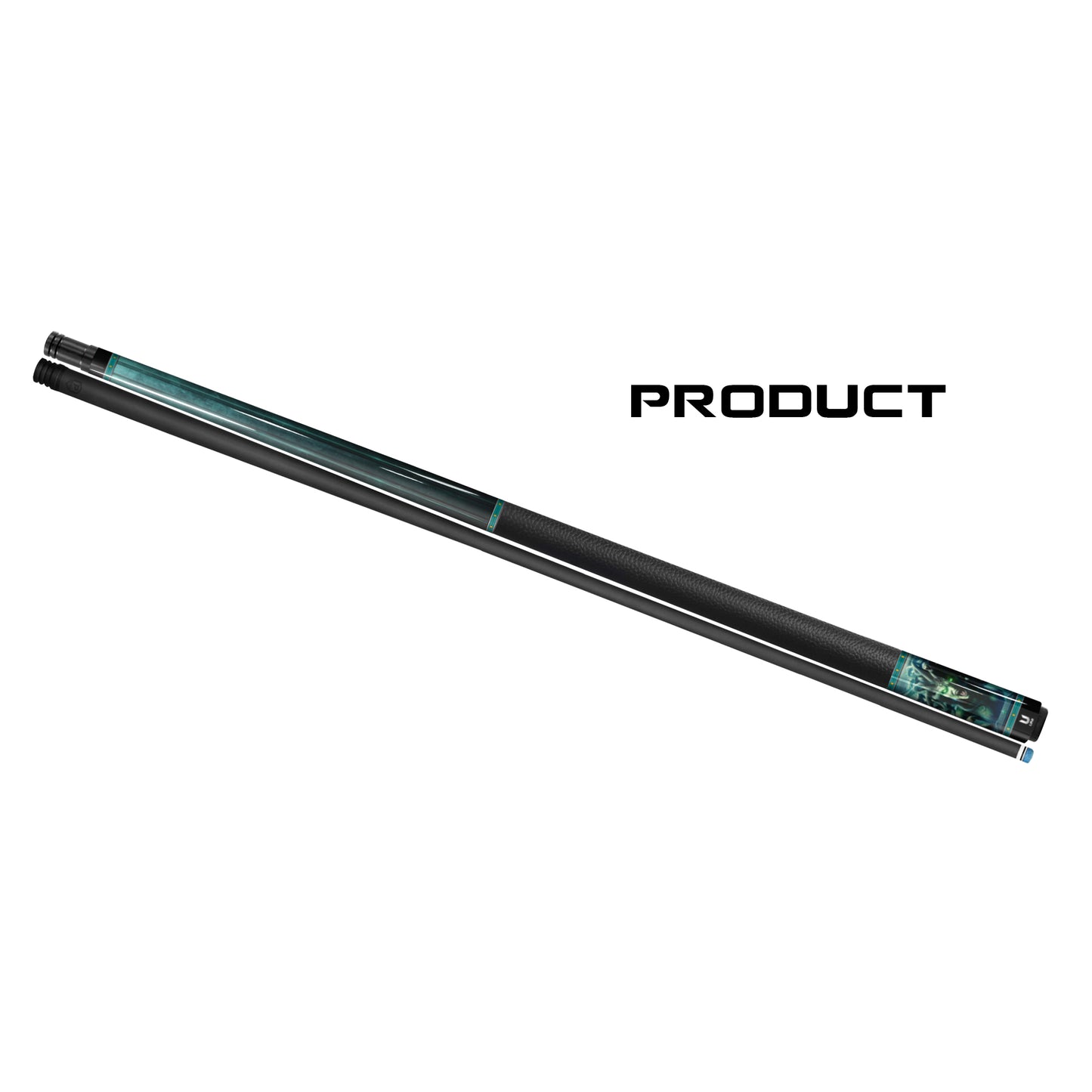 Medusa "Deep Abyss" Carbon Fiber Pool Cue – Emerald & Cyan Glow Design – Ultimate Precision & Low Deflection