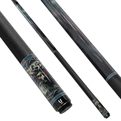 Uni Medusa Infernal Stare Carbon Fiber Pool Cue | Crimson Ashes