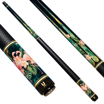 Uni Flamingo Tropical Carbon Fiber Pool Cue | Artist-Designed Pattern