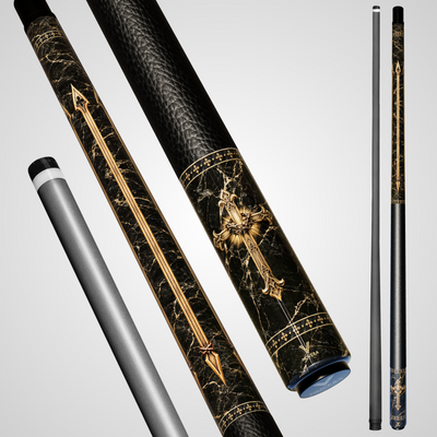 Novera Golden Cross Carbon Fiber Pool Cue | Elegant Design