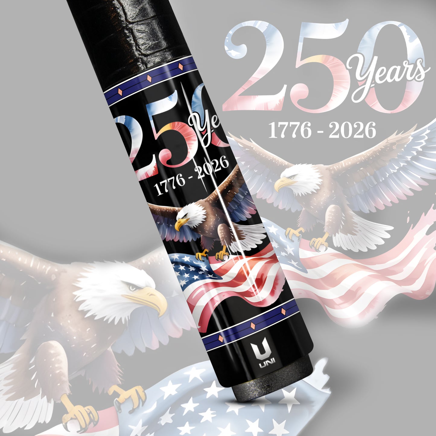 USA 250th Anniversary "Declaration of Independence" Carbon Fiber Pool Cue - Patriotic Heritage Edition (1776-2026)