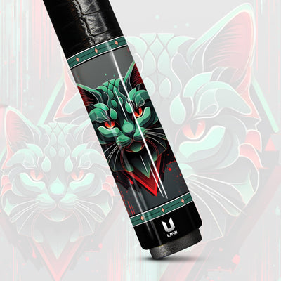 Uni Cat Carbon Fiber Pool Cue | Cybernetic Glitch Neon Tech