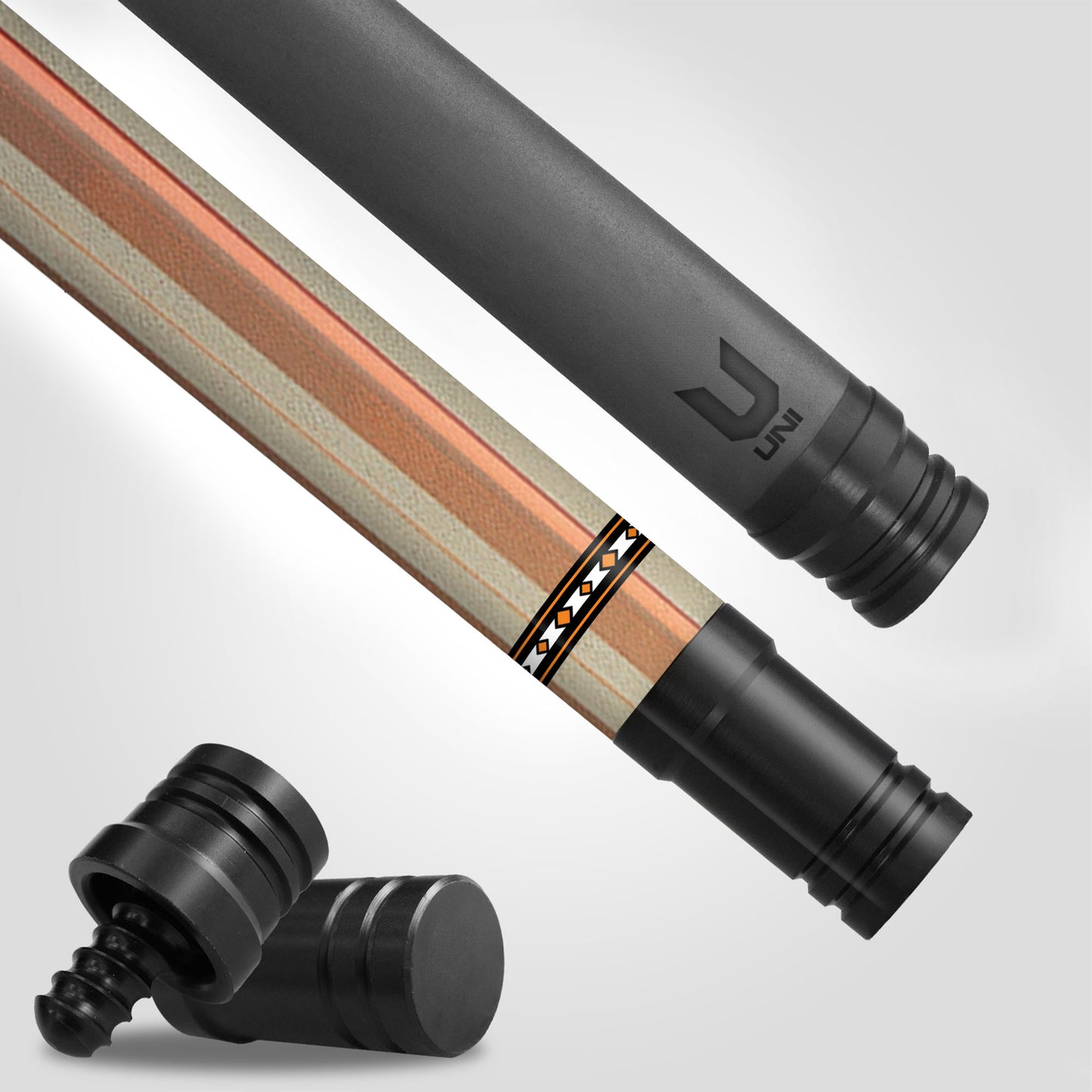 Mariachi Fiesta Skull Carbon Fiber Pool Cue - Sombrero & Beer Calavera Art Stick