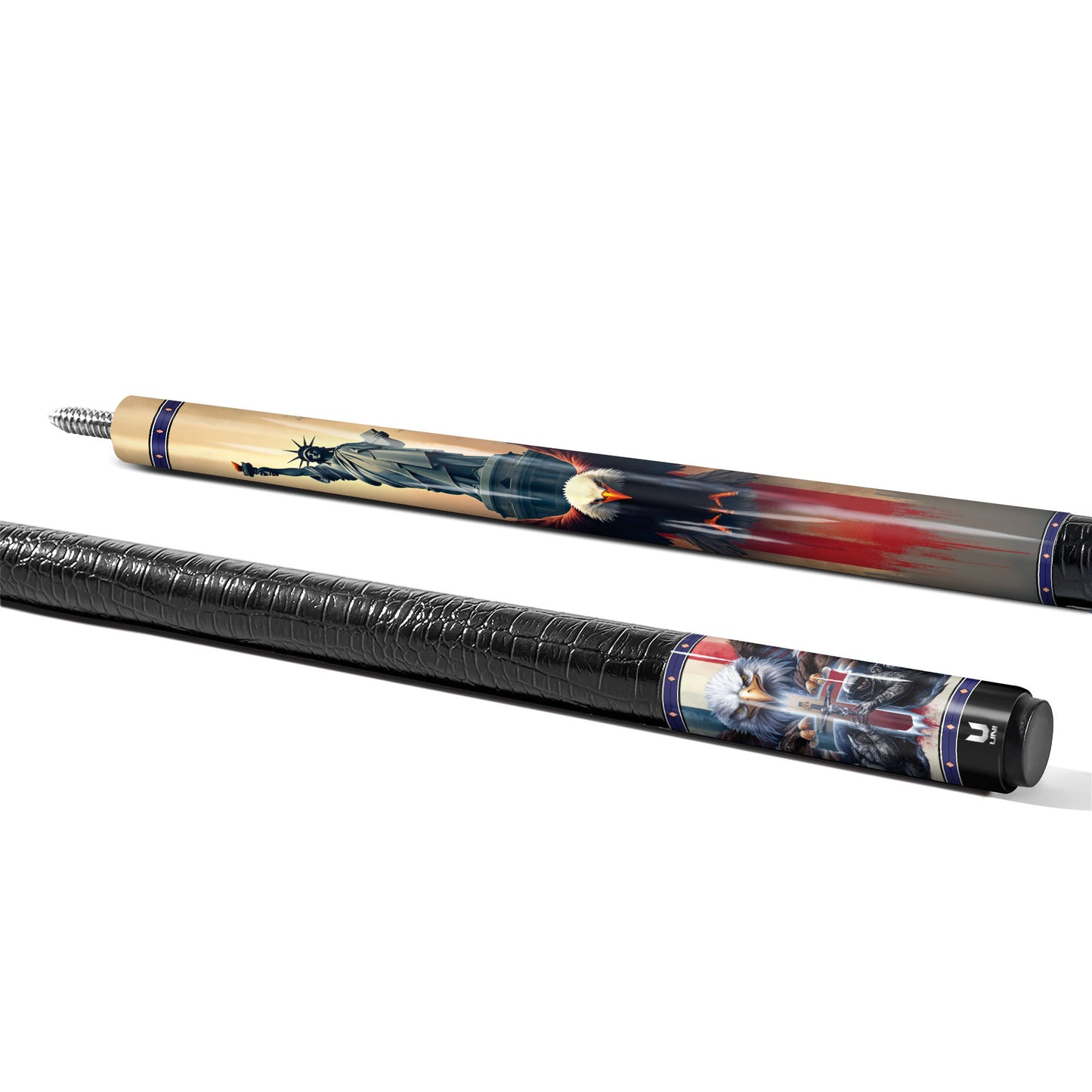 "Soldiers of Faith" Carbon Fiber Pool Cue – USA Hero Edition | Military & Religious Tribute Performance Stick