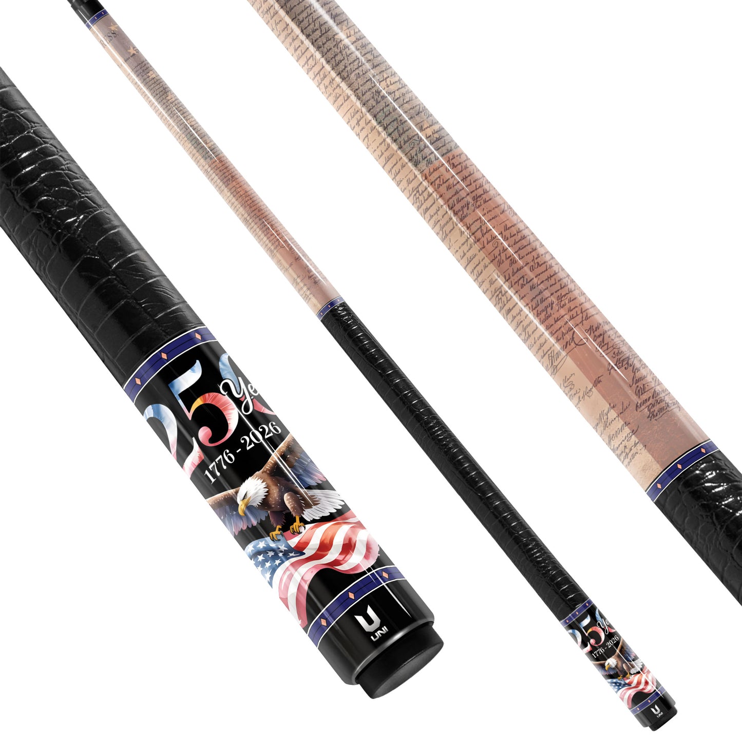 USA 250th Anniversary "Declaration of Independence" Carbon Fiber Pool Cue - Patriotic Heritage Edition (1776-2026)