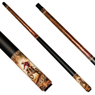 Wowcue Motocross Rider Glass Fiber Pool Cue | Extreme Racing Style