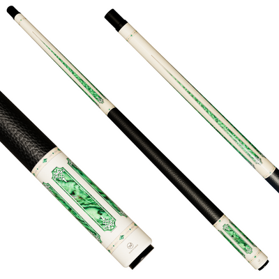 Wowcue Emerald Filigree Glass Fiber Pool Cue | Elegant Craftsmanship