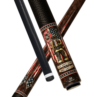 Wowcue Firefighter Tribute Glass Fiber Pool Cue | Honor and Duty Theme