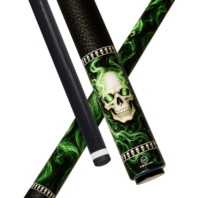Wowcue Skull Smoke Glass Fiber Pool Cue | Ghost Bone Theme