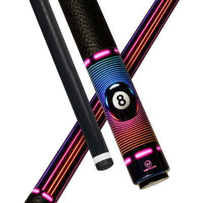 Wowcue Neon 8 Ball Glass Fiber Pool Cue | Low-Deflection