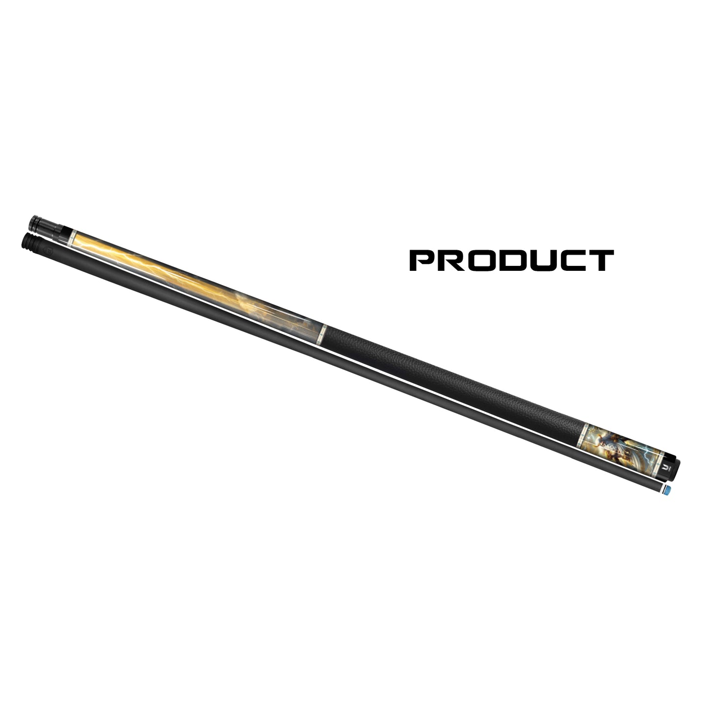 **Zeus God of Thunder Custom Carbon Fiber Billiard Cue - Limited Edition Mythical Series - High-Performance Low Deflection Pool Stick**