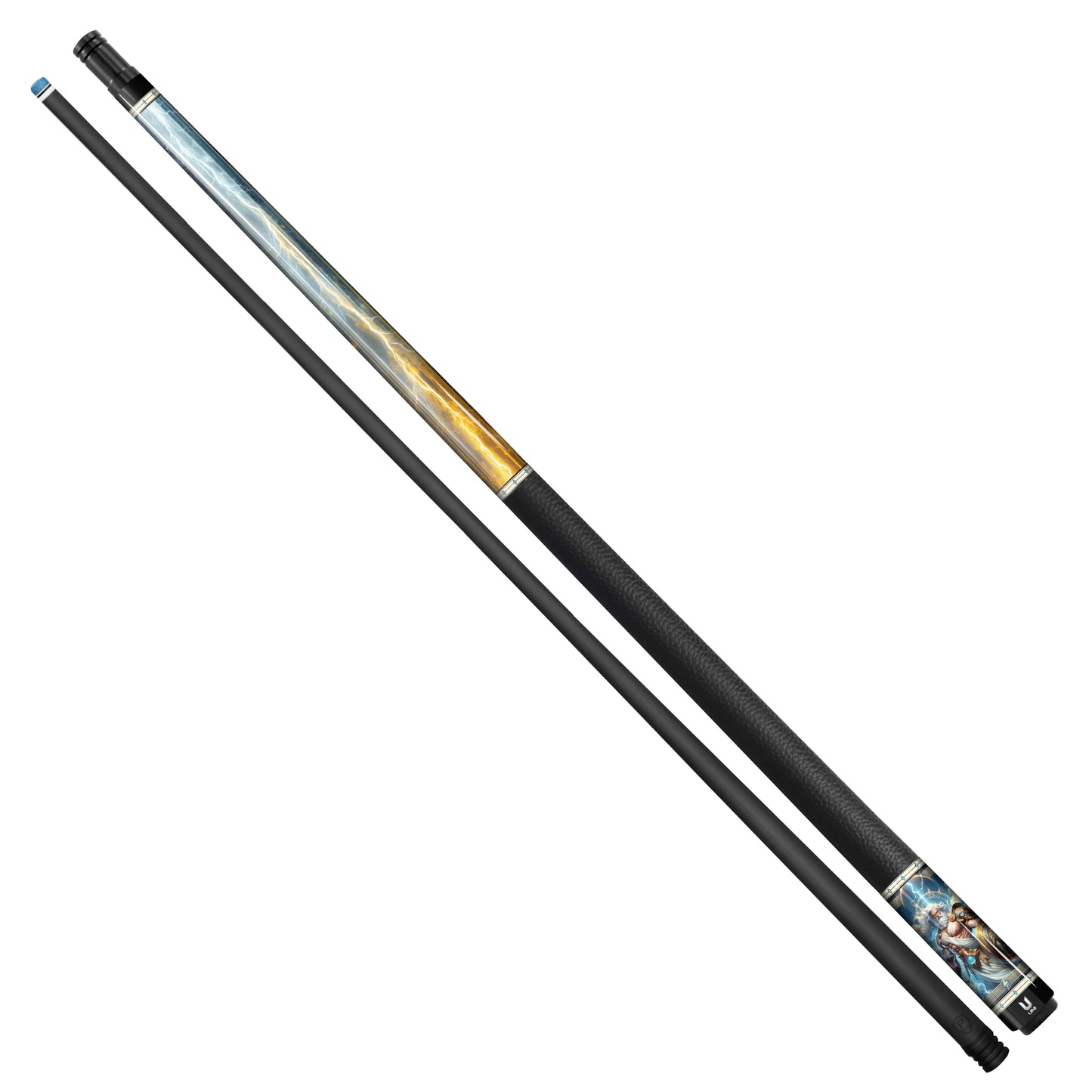 Zeus "Eternal Storm" Carbon Fiber Billiard Cue - High-Performance Low Deflection Pool Stick - Mythical God of Thunder Series - Pro-Level Pool Cue