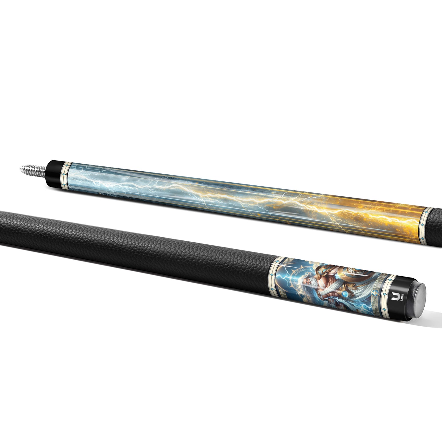 Zeus "Eternal Storm" Carbon Fiber Billiard Cue - High-Performance Low Deflection Pool Stick - Mythical God of Thunder Series - Pro-Level Pool Cue