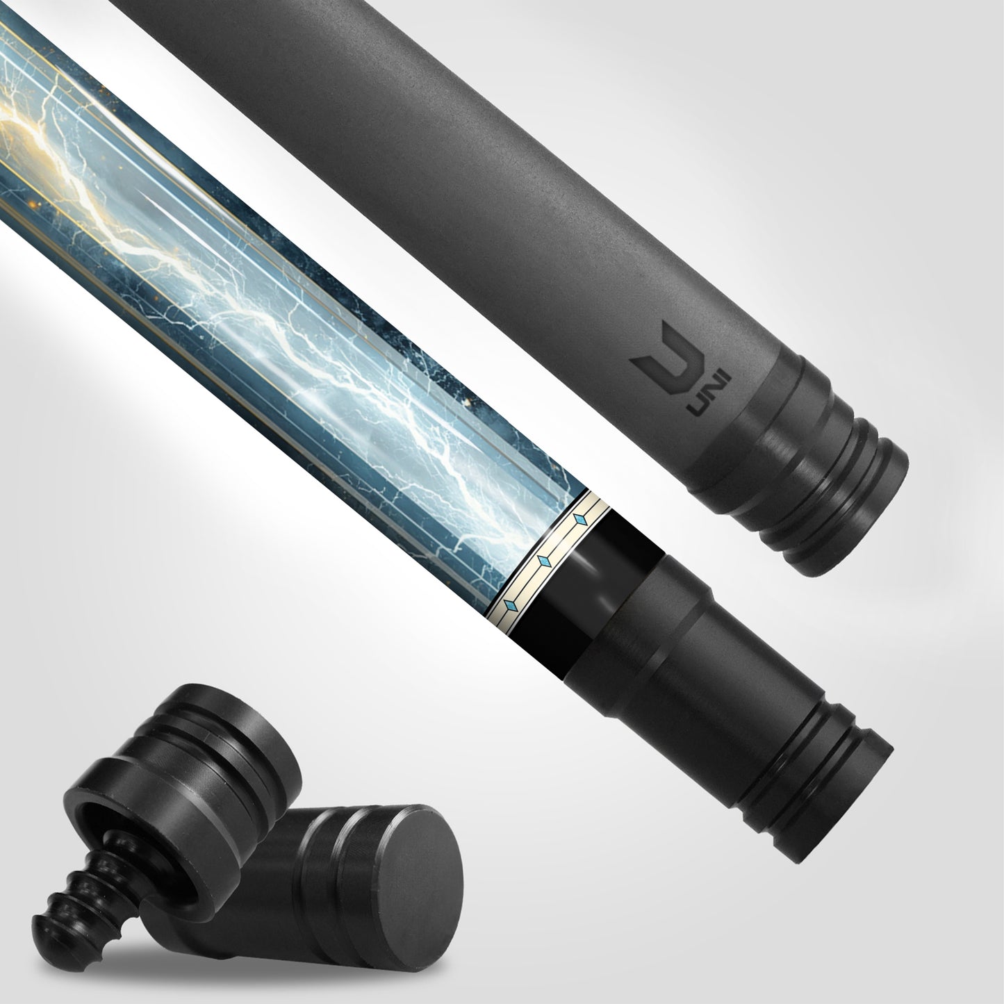 Zeus "Eternal Storm" Carbon Fiber Billiard Cue - High-Performance Low Deflection Pool Stick - Mythical God of Thunder Series - Pro-Level Pool Cue