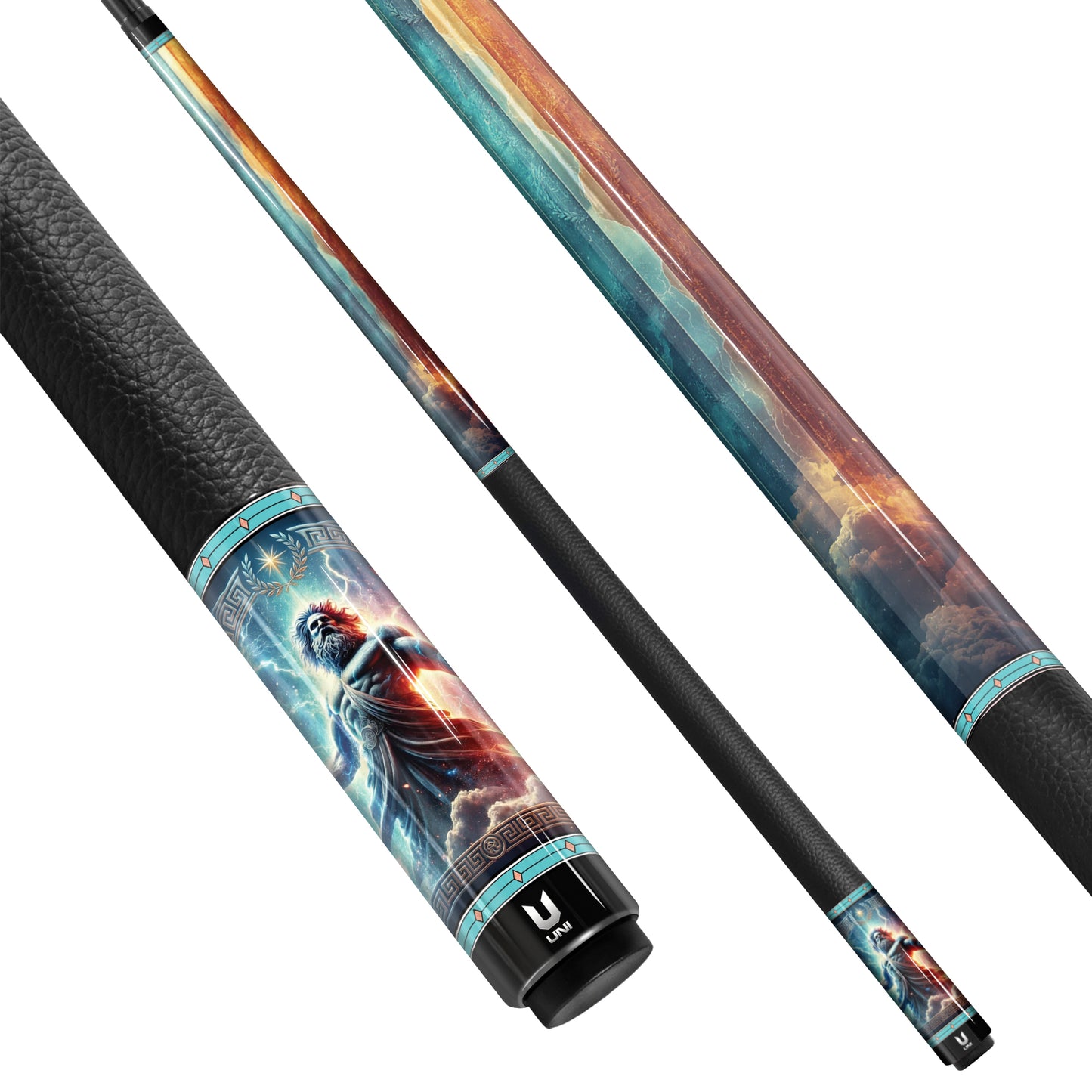 Zeus "Convergence" Limited Edition Carbon Fiber Billiard Cue - High-Performance Low Deflection Pool Stick - Mythical God & Cosmic Power Series - Pro-Level Pool Cue