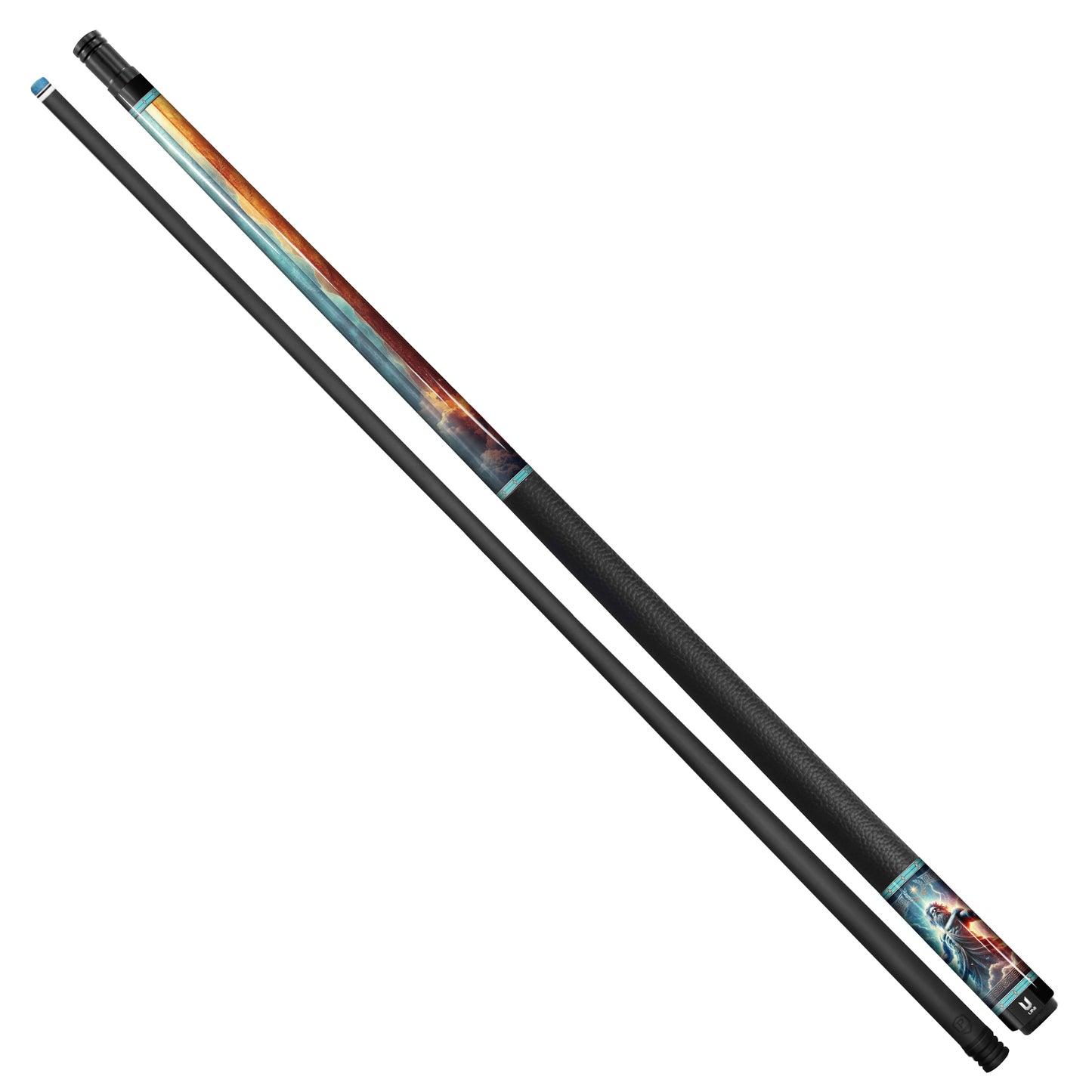 Zeus "Convergence" Limited Edition Carbon Fiber Billiard Cue - High-Performance Low Deflection Pool Stick - Mythical God & Cosmic Power Series - Pro-Level Pool Cue