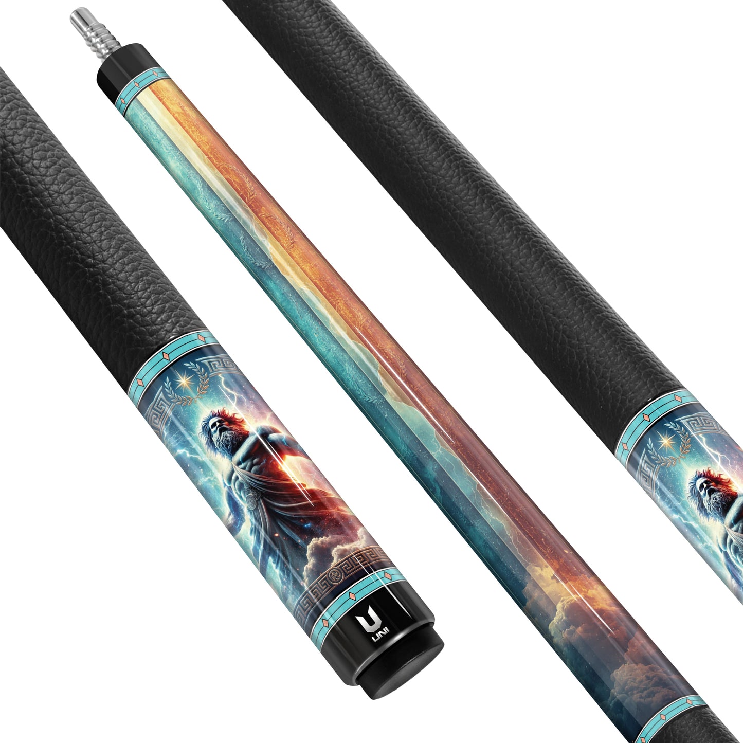 Zeus "Convergence" Limited Edition Carbon Fiber Billiard Cue - High-Performance Low Deflection Pool Stick - Mythical God & Cosmic Power Series - Pro-Level Pool Cue