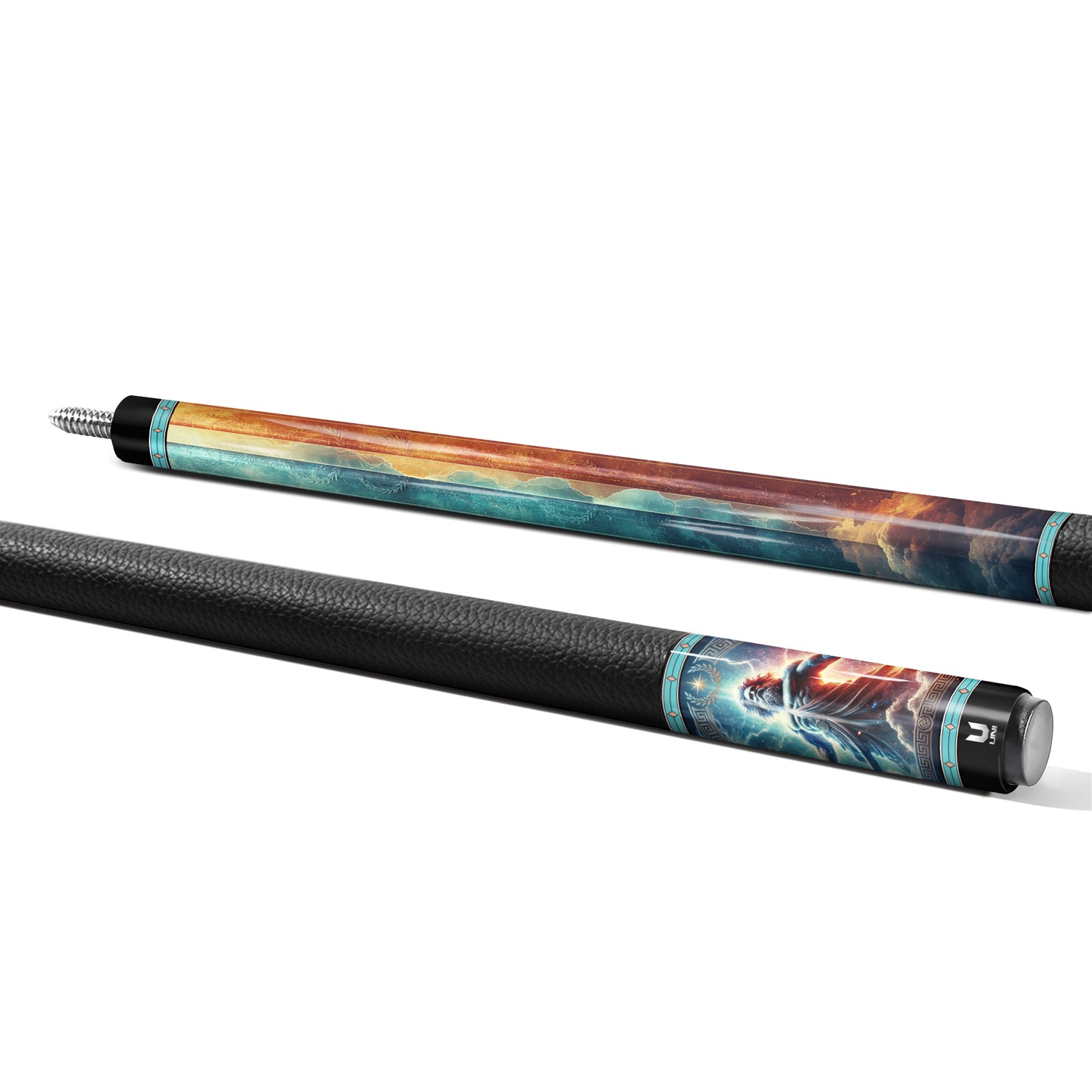 Zeus "Convergence" Limited Edition Carbon Fiber Billiard Cue - High-Performance Low Deflection Pool Stick - Mythical God & Cosmic Power Series - Pro-Level Pool Cue