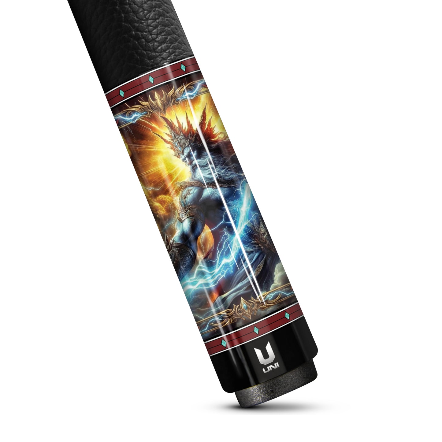 Zeus "Elemental Wrath" Carbon Fiber Billiard Cue - High-Performance Low Deflection Pool Stick - Tri-Element Mythic Series - Professional Grade Carbon Cue