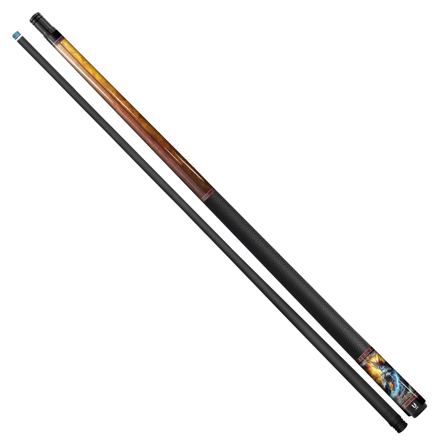 Zeus "Elemental Wrath" Carbon Fiber Billiard Cue - High-Performance Low Deflection Pool Stick - Tri-Element Mythic Series - Professional Grade Carbon Cue