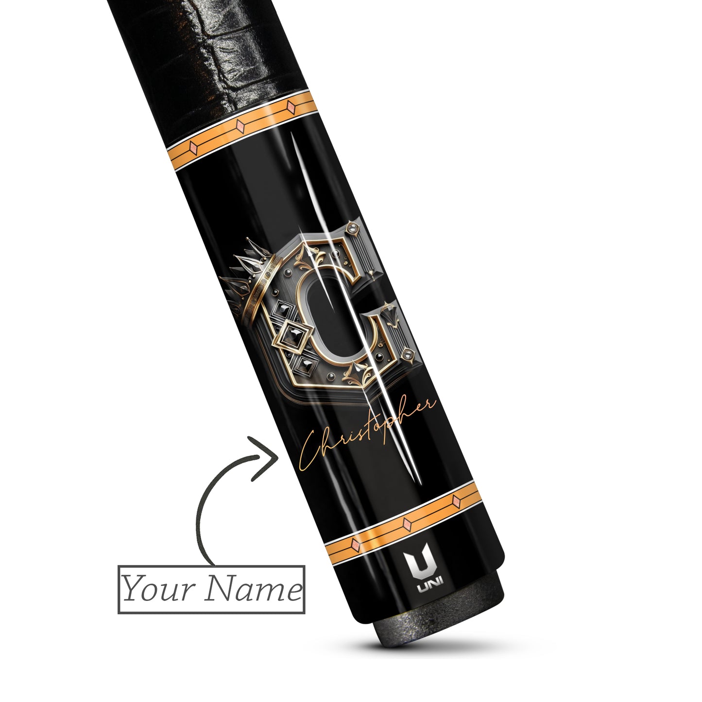 Premium Carbon Fiber Pool Cue - Custom Name