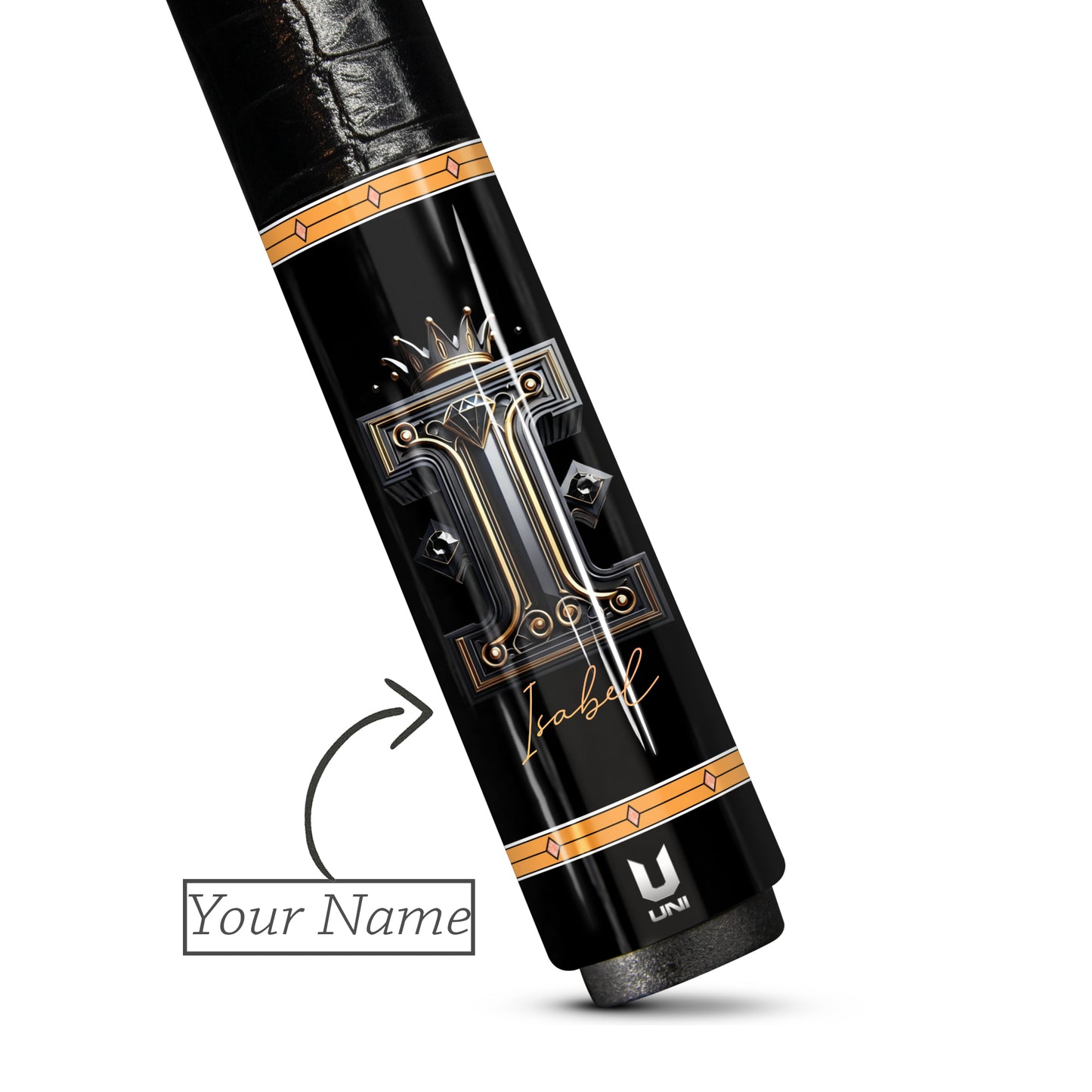 Premium Carbon Fiber Pool Cue - Custom Name