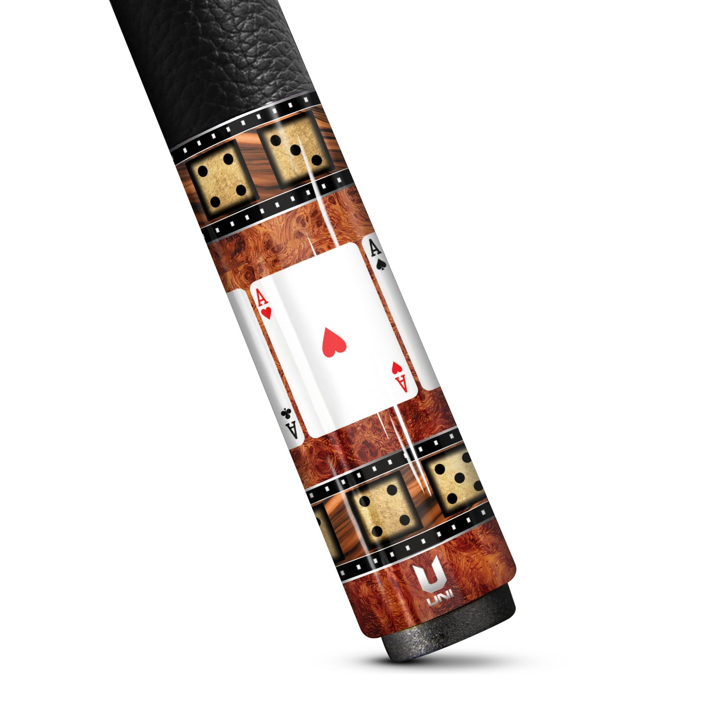 **Grandmaster Series Carbon Fiber Pool Cue - "The Royal Inlay" | Premium Burl Wood Finish & Precision Graphics**