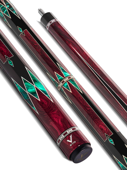 EVO MEG POOL CUE - CRIMSON JAW