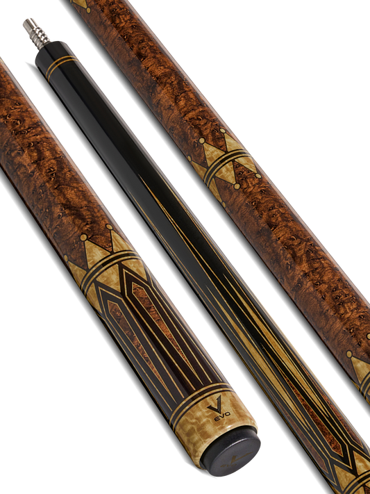 EVO CRYSTAL POOL CUE - UMBER CREST