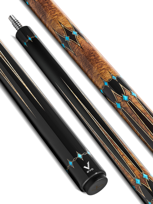 EVO CRYSTAL POOL CUE - EMBER VEIN