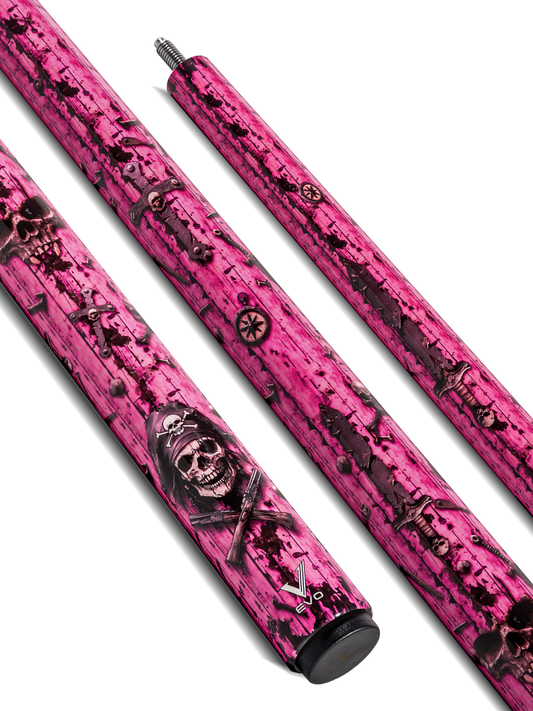 EVO PIRATES POOL CUE - ROSE RAID