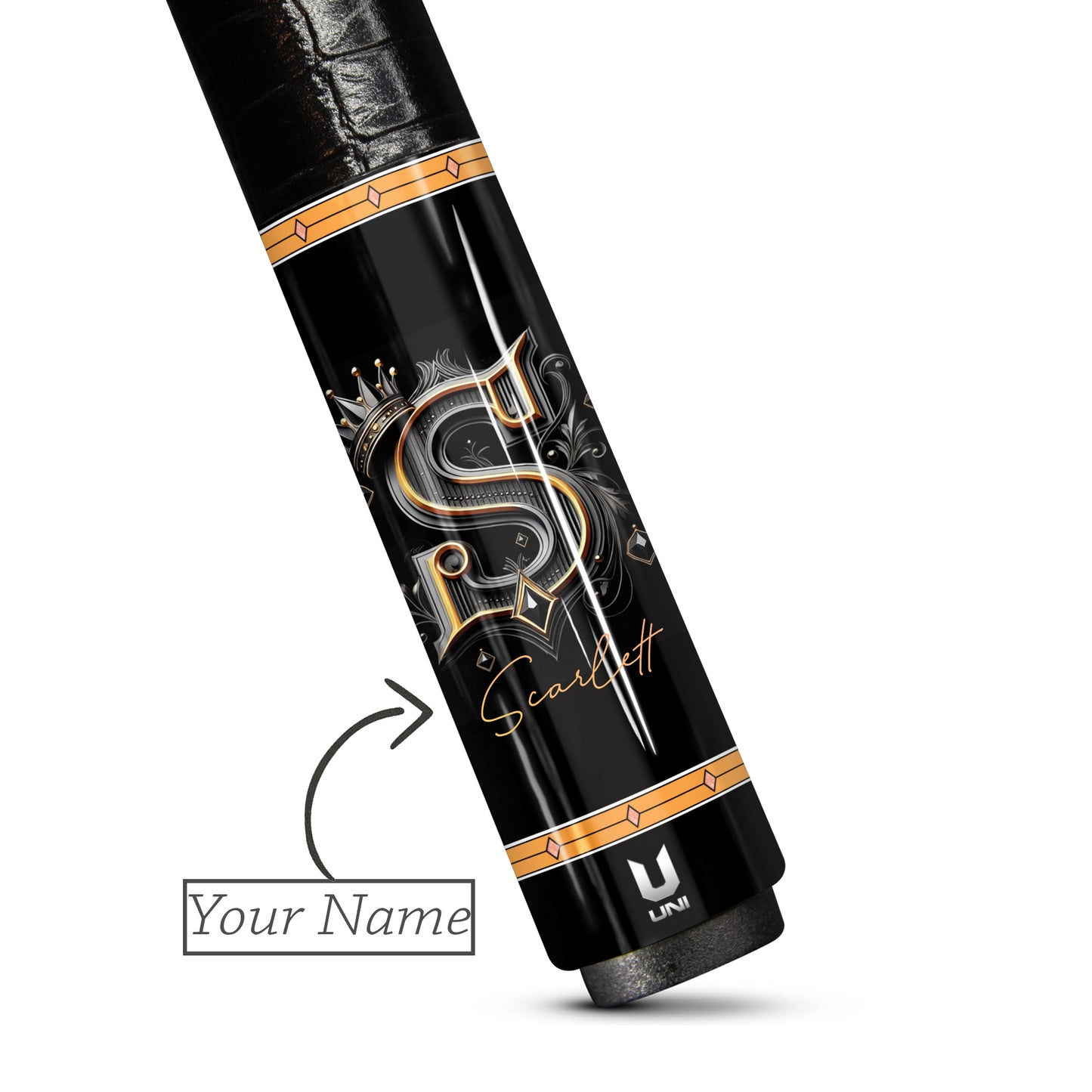 Premium Carbon Fiber Pool Cue - Custom Name