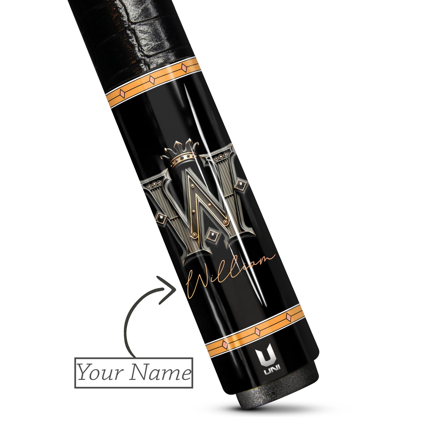 Premium Carbon Fiber Pool Cue - Custom Name