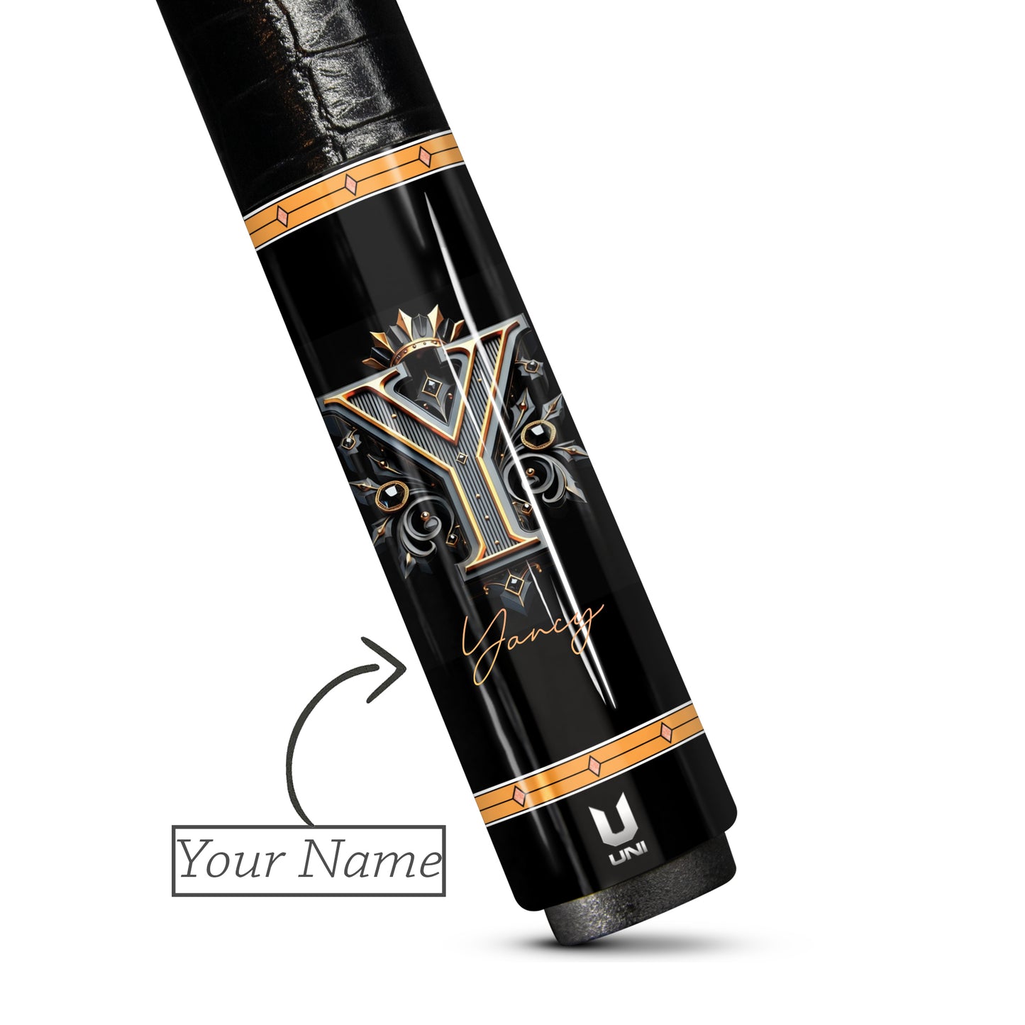 Premium Carbon Fiber Pool Cue - Custom Name