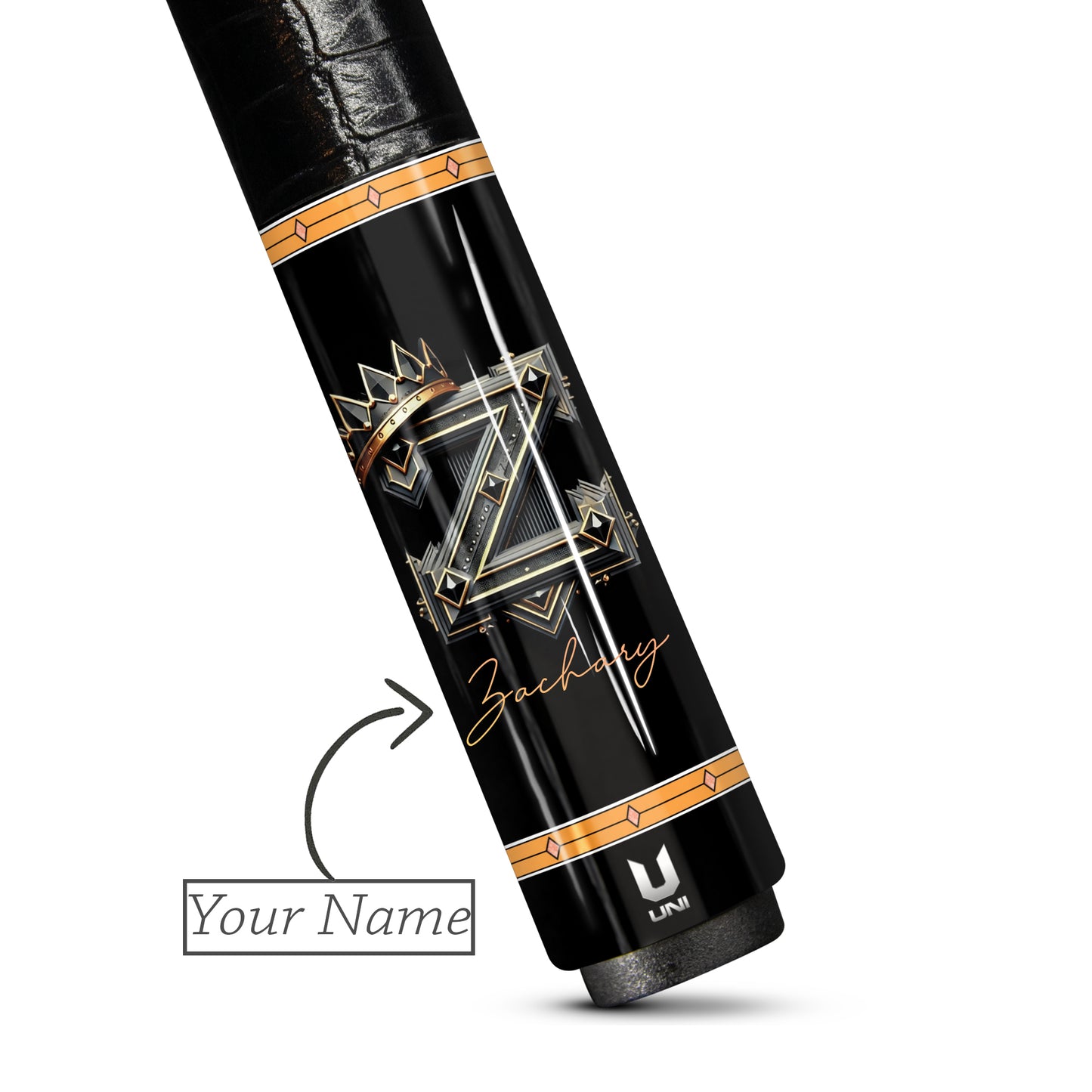 Premium Carbon Fiber Pool Cue - Custom Name